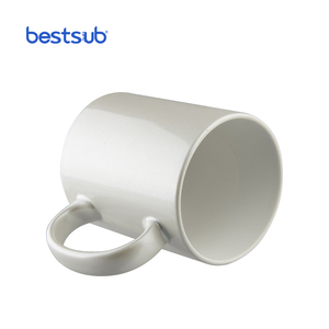 BestSub spazi vuoti di sublimazione personalizzati all'ingrosso 11 once tazze da caffè scintillanti rivestite riscaldate in ceramica personalizzate bianco perla - Product Image 2