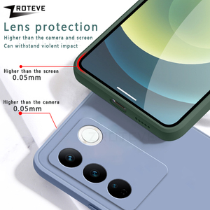 Pour <span class=keywords><strong>Vivo</strong></span> V27 V25 V23 Pro V27e V23e Couverture Arrière Carré Liquide Silicone Coque De Protection V29 Lite En Gros Antichoc Téléphone Cas - Product Image 4