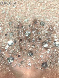 Chất lượng tốt đẹp chuỗi ren vải Lilac màu pháp Tulle <span class=keywords><strong>Net</strong></span> hạt ren cho phi may mặc Ăn mặc - Product Image 4