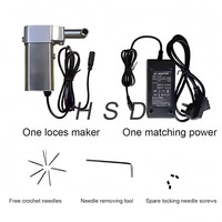 Machine à dreadlocks électrique, machine à locs instantanée pour cheveux synthétiques et humains avec 6 têtes interchangeables