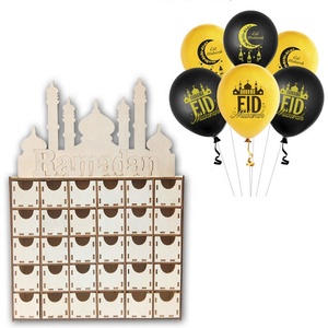 Eid Advent Calender Decorations Small Storage Drawer 2022 Wooden Ramadan Craft Gift Ramadan Advent Calendar