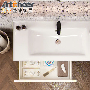 <span class=keywords><strong>Mobile</strong></span> <span class=keywords><strong>bagno</strong></span> sospeso <span class=keywords><strong>con</strong></span> funzione lavatrice e finitura in melaminico resistente - Product Image 5