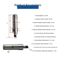 DJF-57 Nadelventil aus Edelstahl, Feinstabstellbares Mikro-Dosierungsventil für Niedrigviskose Flüssigkeiten, 0,005ml Min. Dosierung 741