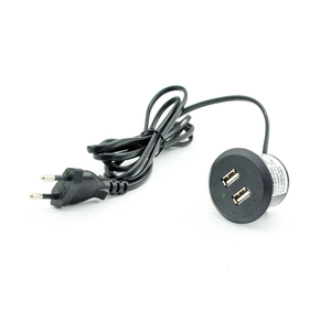 Sạc máy tính để bàn Hidden ổ cắm Vòng <span class=keywords><strong>USB</strong></span> ổ cắm cho đồ nội thất chỉ <span class=keywords><strong>USB</strong></span> đồ nội thất văn phòng màu đen tùy chỉnh bàn ổ cắm 16A 50 mét - Product Image 3