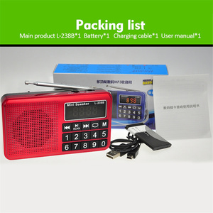 Thẻ TF USB Dài Phạm Vi Di Động Đài Phát Thanh 3.7V 300MAh Có Thể Sạc Lại Đài Phát Thanh AM FM Xách Tay - Product Image 5