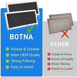 Filtre à charbon de micro-ondes BOTNA pour GE JX81H, WB02X10956, filtre à charbon <span class=keywords><strong>Samsung</strong></span>-4x8-3/4x3/8 pouces - Product Image 2