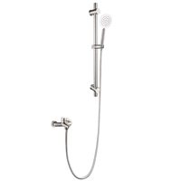 Robinet de douche et baignoire monocommande en acier inoxydable 304, finition brossée, mitigeur céramique chaud/froid, design moderne, doux, directement de l'usine