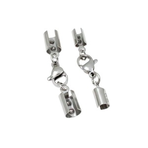 Stainless Steel Leather Cord <b>Clips</b> Gold Rose Gold <b>Silver</b> Lock Clasps For Bracelet Necklace Jewelry Making Accessories - Product Image 3