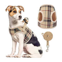 Harnais pour chien réversible et rembourré en fibre, avec logo personnalisé, design floral, gilet à pointes
