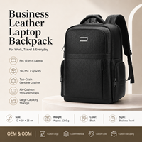 Tas Ransel Laptop Kulit Asli Berkualitas Tinggi Custom Grosir untuk Pria, Kapasitas Besar, untuk Bisnis, Perjalanan, Kantor, dan Kerja