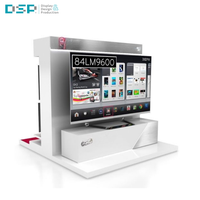 Pabrik DSP Vietnam berdiri berdiri sepenuhnya disesuaikan skala besar akrilik TV display berdiri untuk ritel display di pusat perbelanjaan