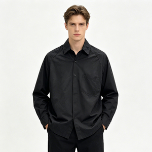 Chemise-veste de travail japonaise surdimensionnée 100% coton avec ourlet à cordon réglable, style streetwear décontracté - Product Image 5