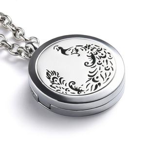 Colgantes de Acero Inoxidable al por Mayor, Joyería de Aromaterapia, Difusor de Perfume de Aceites Esenciales, Collar con Medallón - Product Image 4