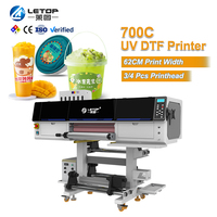 Impresora UV DTF LETOP, Impresora Digital de Rollo a Rollo Uvdtf de 600 mm I3200, Impresora de Inyección de Tinta para Impresión de Logotipos Grandes y Adhesivos