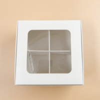 Boîte de présentation en carton avec impression de logo personnalisé, boulangerie, cupcake, muffin, avec fenêtre en PVC