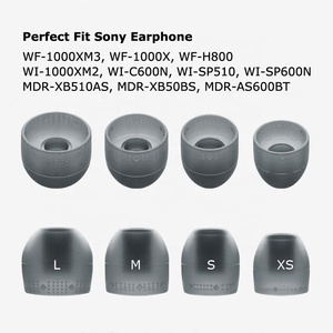 Embouts d'oreille étendus pour écouteurs Sony MDR-XB510AS MDR-XB50BS MDR-AS600BT <span class=keywords><strong>WF</strong></span>-<span class=keywords><strong>1000XM3</strong></span> WI-1000XM2, embouts d'oreille en silicone, housse pour embouts d'oreille - Product Image 3