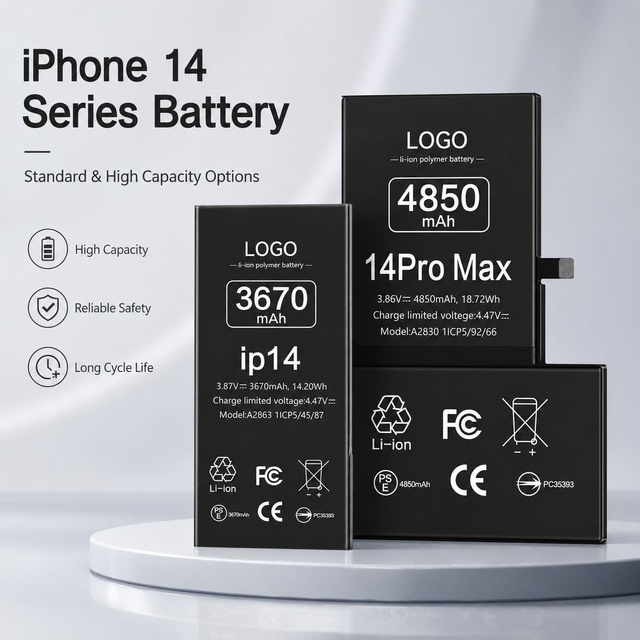 Factory High Capacity Diagnostic Batterie Phone Battery for iPhone 14 Plus Pro Max Battery Replacement Show Genuine
