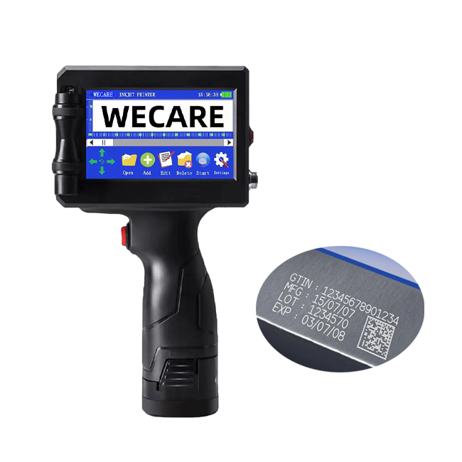 WECARE 12,7 мм, недорогие многофункциональные китайские портативные стеклянные струйные принтеры с датой истечения срока годности