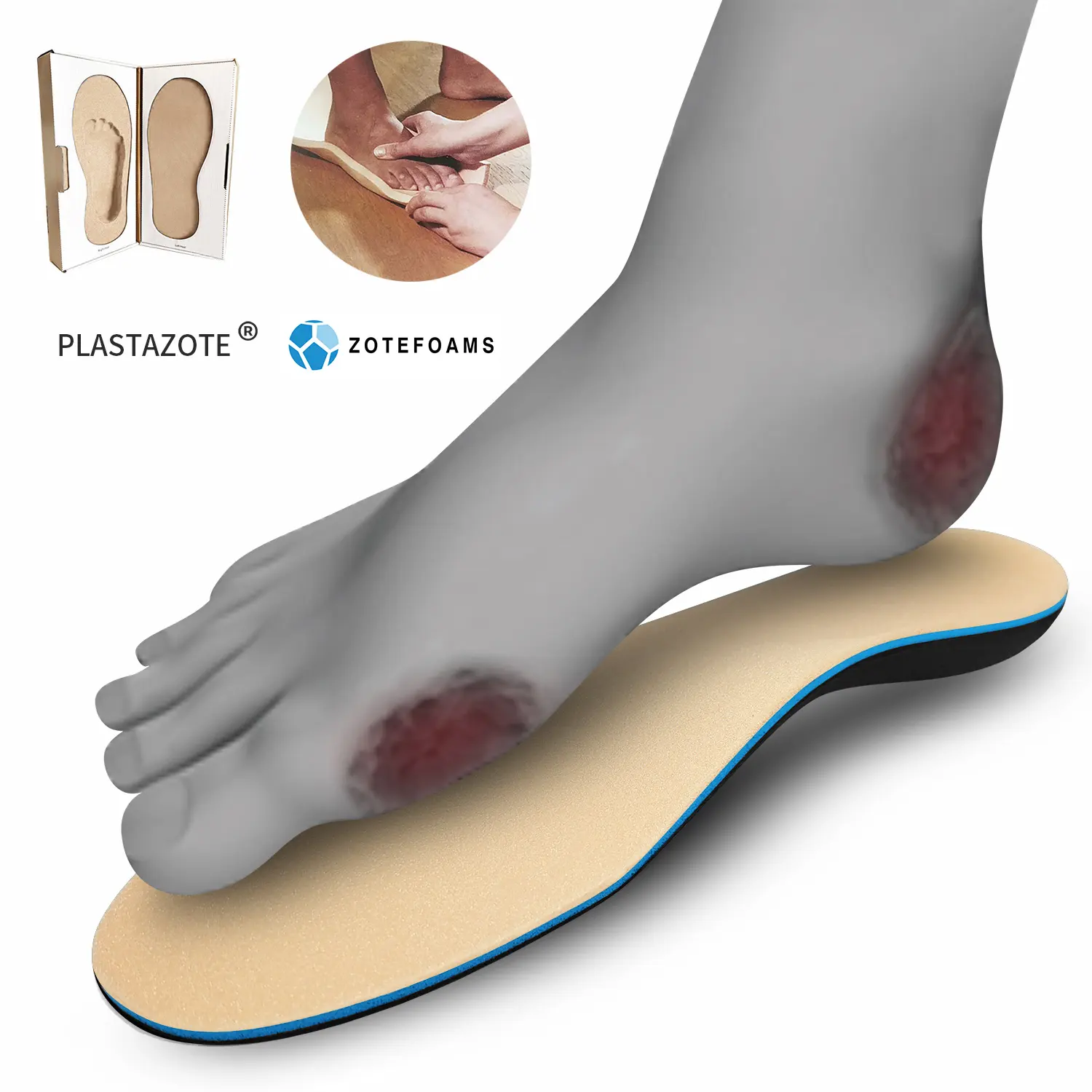 Arch Support Orthopedic Medical Shoe Insole Therapeutic Inserts Plastazote Diabetes Foot Insoles
