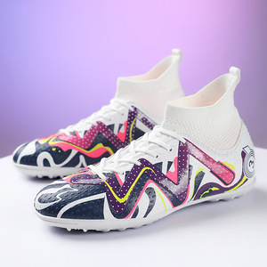 Inventario all'ingrosso del maschio e della femmina della maglia di gomma degli uomini della maglia Q6007 alto taglio FG/TF scarpe da calcio per gli studenti adulti partite di calcio - Product Image 6