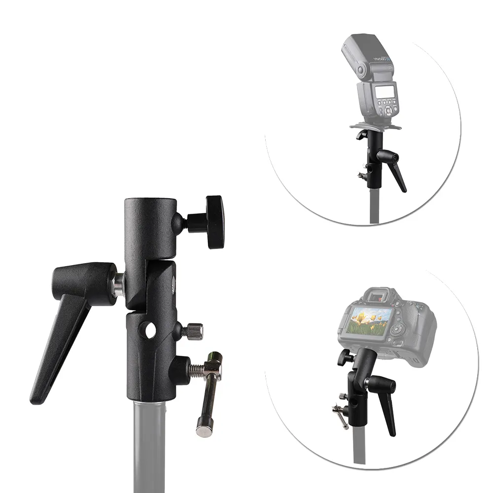 U-hình dạng Flash Bracket 3-phần ba phần cho ô chủ Adapter núi ánh sáng đứng và Speedlight