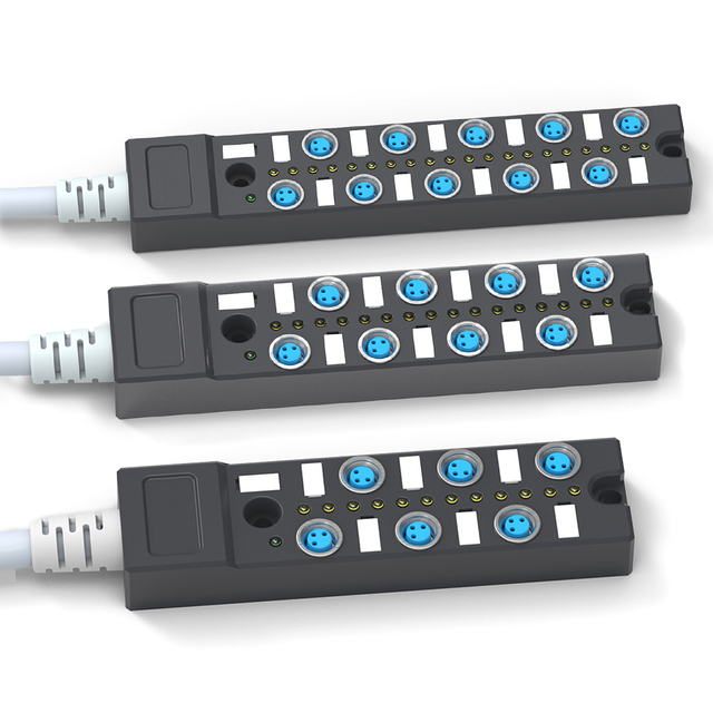 High Quality M12 I / O Compact Junction Box 6-position Distributor Ip67 With Pre Cast Cable