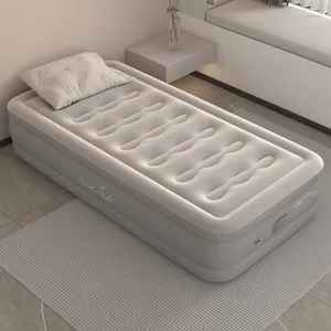 Cama de aire de tamaño doble de 3 capas colchón súper individual colchón de aire de plástico cama de agua