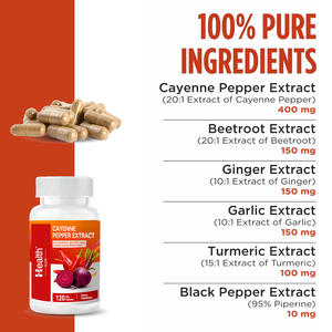 Cápsulas de Pimienta de Cayena Orgánica 400mg, Alto Contenido de Capsaicina, 90 Cápsulas Vegetales, Estimulan el Metabolismo y el Control de Peso - Product Image 3