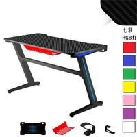 Table de jeu ergonomique esports PC, bureau de jeu d'angle rvb avec lumières rvb, dernière conception, 1M, 1.2M