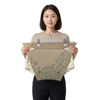 Kemasan Bunga Ramah Lingkungan dari Kertas Kraft dengan Gantungan, Tas Kemasan Bunga untuk Pembungkus Hadiah Florist