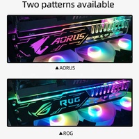 Accessoires décoratifs pour ordinateur de bureau de jeu RVB Support GPU 25CM Support GPU Interface RGB 5V 3PIN 4PIN Support de carte graphique