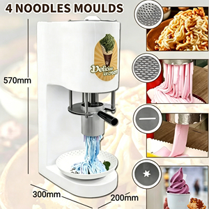 Máquina Eléctrica de Acero Inoxidable para Hacer Gelato y Espaguetis, Extrusora Automática de un Solo Botón para Gelato Italiano - Product Image 5