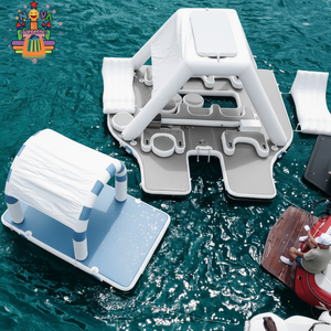 <span class=keywords><strong>Île</strong></span> flottante gonflable d'extérieur en drop stitch <span class=keywords><strong>avec</strong></span> auvent, pour <span class=keywords><strong>camping</strong></span>, bateau, <span class=keywords><strong>piscine</strong></span>, et divertissement aquatique - Product Image 4