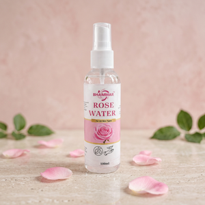 Poudre d'eau de rose aux herbes BHAMMAR 100ml pour tous types de peau, soin liquide écologique du Gujarat avec épilation indolore - Product Image 4