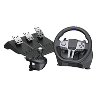 Ensemble de volant et de pédales de course filaires pour jeux PC, personnalisable en usine, avec rotation à 900 degrés