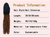 Tresses au crochet bicolores effet vague d'eau Passion Twist, cheveux synthétiques personnalisés pour toutes les occasions