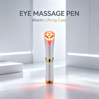 Outil de lifting du visage portable à micro-courant, anti-gonflement, élimination des cernes, stylo masseur visage et yeux, anti-rides, rouge