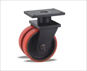 Top Quality Swivel Caster With Polyurethane And Iron Core Double Wheel