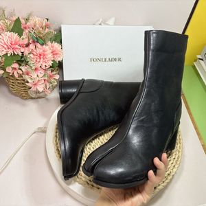Botines de Moda con Punta Abierta Estilo Occidental, Tacón Alto y Grueso, Tallas Grandes 35-42, Zapatos de Mujer Color Bronceado - Product Image 6