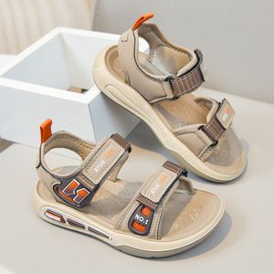 Nouvelles <span class=keywords><strong>sandales</strong></span> d'été 2026 pour enfants, tailles 26-37, pour les plus âgés, semelle en polyuréthane, fermeture Velcro, bordure renforcée, chaussures de plage pour garçons - Product Image 2