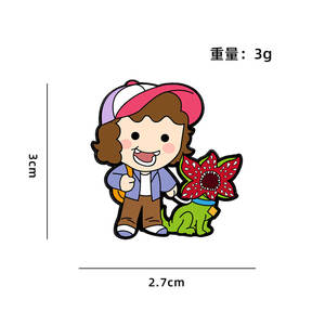 Popüler Stranger Things'ten Esinlenilmiş Çinko Alaşımlı Emaye Rozetler UV Baskılı Canlı Renkli Rozetler Pop Kültür Meraklıları İçin - Product Image 4