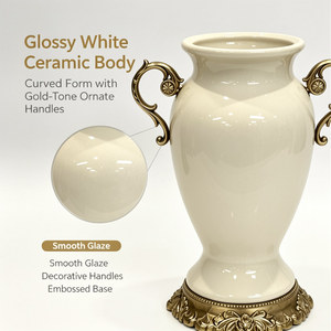 Dipinta A mano orchidea farfalla di ceramica vaso di fiori elegante decorativo per <span class=keywords><strong>la</strong></span> casa vaso di fiori - Product Image 4