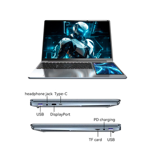 แล็ปท็อปธุรกิจ DOBIOS จอสั<span class=keywords><strong>ม</strong></span>ผัสคู่ Intel N100 <span class=keywords><strong>2</strong></span>.66GHz ขนาด 15.6 นิ้ว + 7 นิ้ว HD IPS ขอบจอบาง ตัวเครื่องโลหะ ระบบปฏิบัติการ Win 10/11 144Hz SSD UHD - Product Image 4