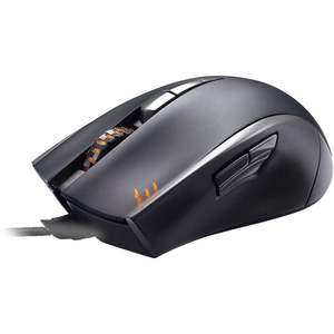 Souris de jeu Sica en gros, optique, 12 boutons programmables, pour droitier, noire, 1 molette - Product Image 1