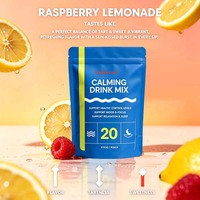 Mélange de Boissons Apaisantes OEM/ODM : Limonade Framboise avec Ashwagandha, L-Théanine, Glycinate de Magnésium – Favorise des Niveaux Sains de Cortisol