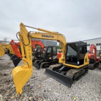Excavatrice sur chenilles Komatsu PC70 de 7 tonnes d'occasion avec composants essentiels, y compris moteur, pompe à engrenages, à vendre