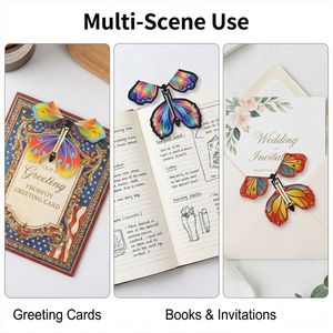 Accessoires magiques amusants pour papillons 3D volants à faire soi-même, papillons pliables, tours de magie, jouets anti-stress - Product Image 3