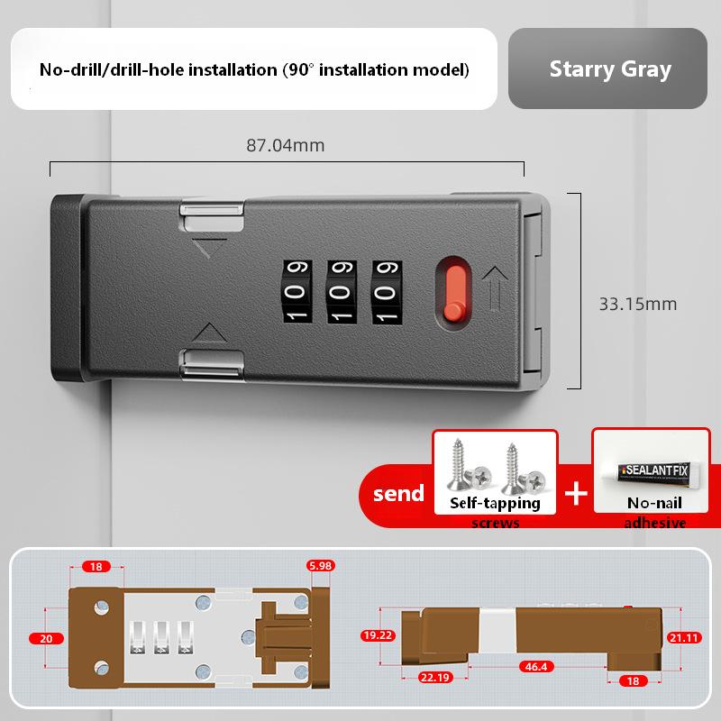 gris [90° Candado de combinación