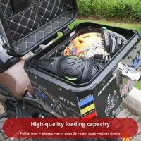 Coffre de moto universel TORST en alliage d'aluminium 45L, boîte à outils arrière, boîte à casque, étanche, antivol, entièrement détachable