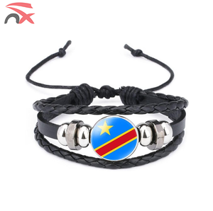 Drapeau du Congo personnalisé <span class=keywords><strong>bleu</strong></span>, <span class=keywords><strong>rouge</strong></span>, jaune – Article promotionnel pas cher pour le match de football 2026 - Product Image 2